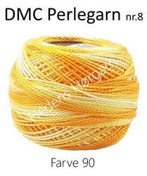 DMC Perlegarn nr. 8 farve 90 gul multi